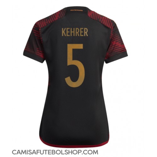 Camisa de time de futebol Alemanha Thilo Kehrer #5 Replicas 2º Equipamento Feminina Mundo 2022 Manga Curta